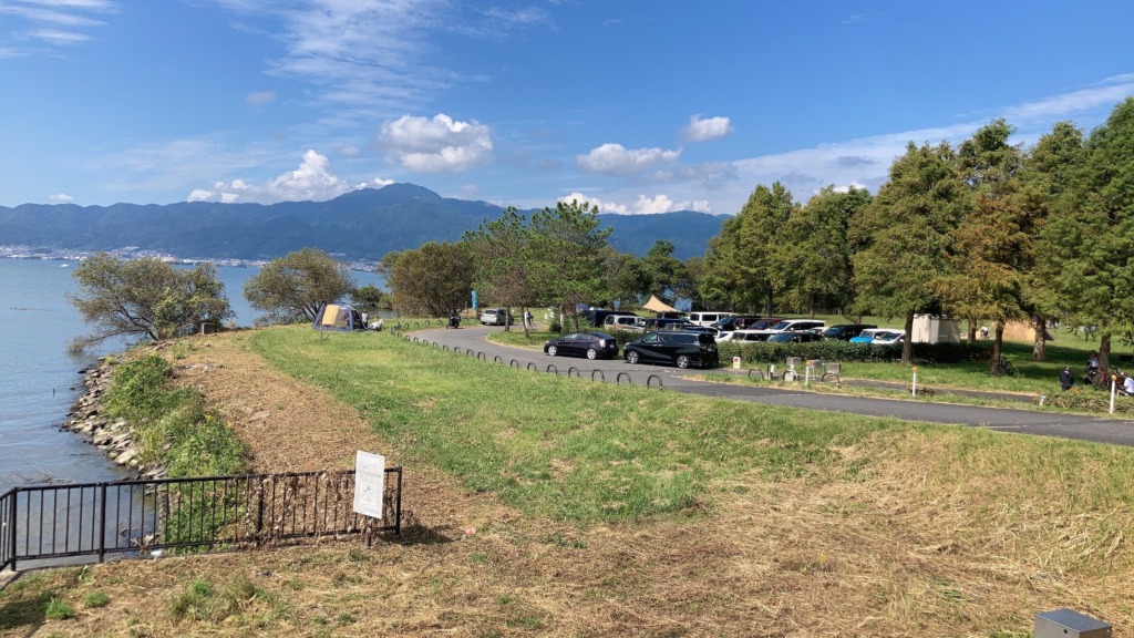 無料キャンプ場 志那 1 滋賀 草津 びわ湖でバーベキュー キャンプ 湖岸緑地公園 しがそび Shigasobi